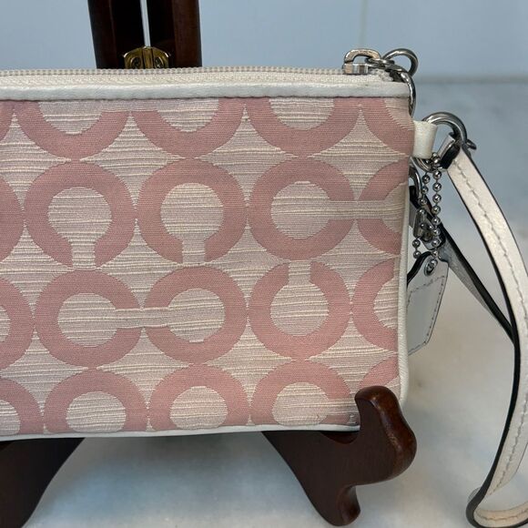 Coach Madison Op Art Horse & Carriage Pleated Pouch Wristlet - Picture 6 of 12